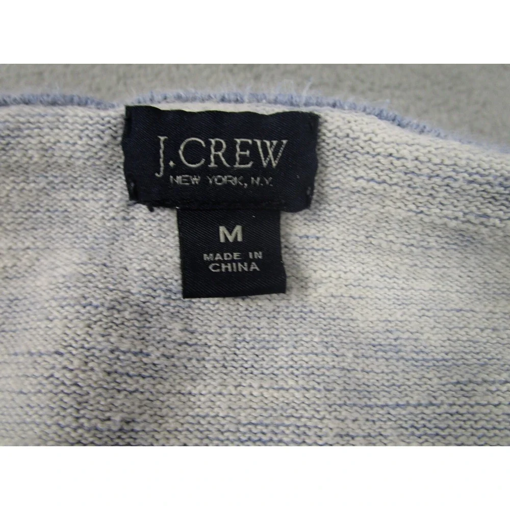 J Crew Sweater‎ Mens Medium Blue Knit Pullover V Neck Preppy